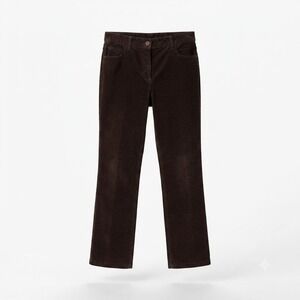 Theory Brown Corduroy Bootcut Pants Women's Size 8 Wide Leg Flare Trousers
